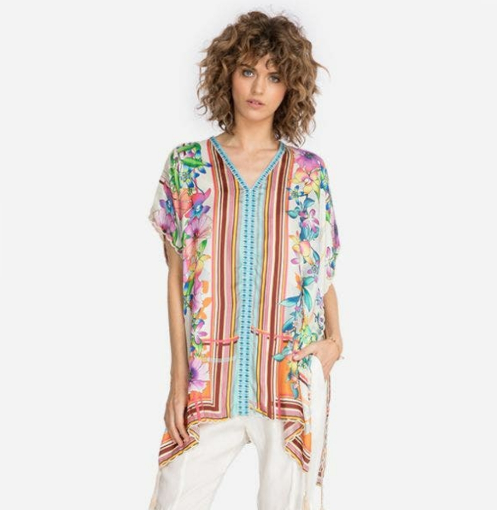 JOHNNY WAS Silk Stellar Poncho - NWT
